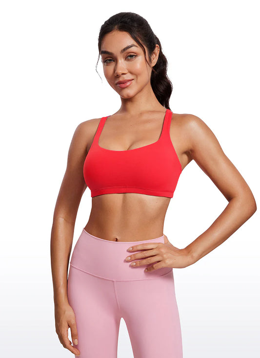 CRZ YOGA Nakedfeel Cross Back Low Cut Bra