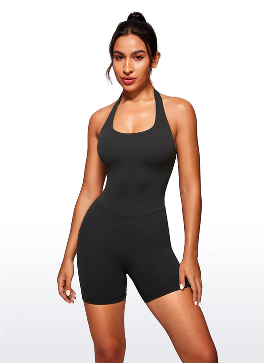 CRZ YOGA Butterluxe Halter Backless Athletic Rompers