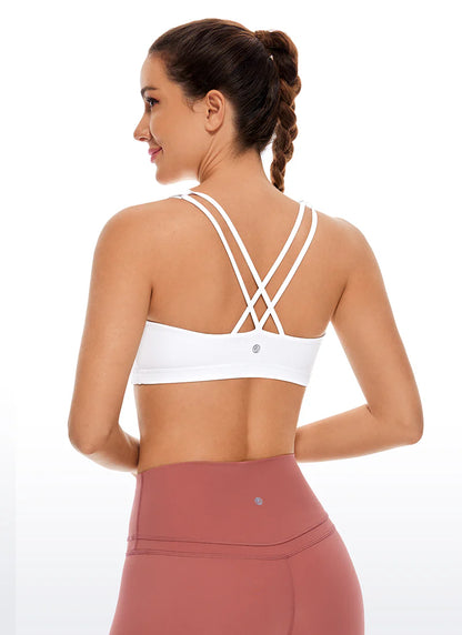 CRZ YOGA Nakedfeel Cross Back Low Cut Bra