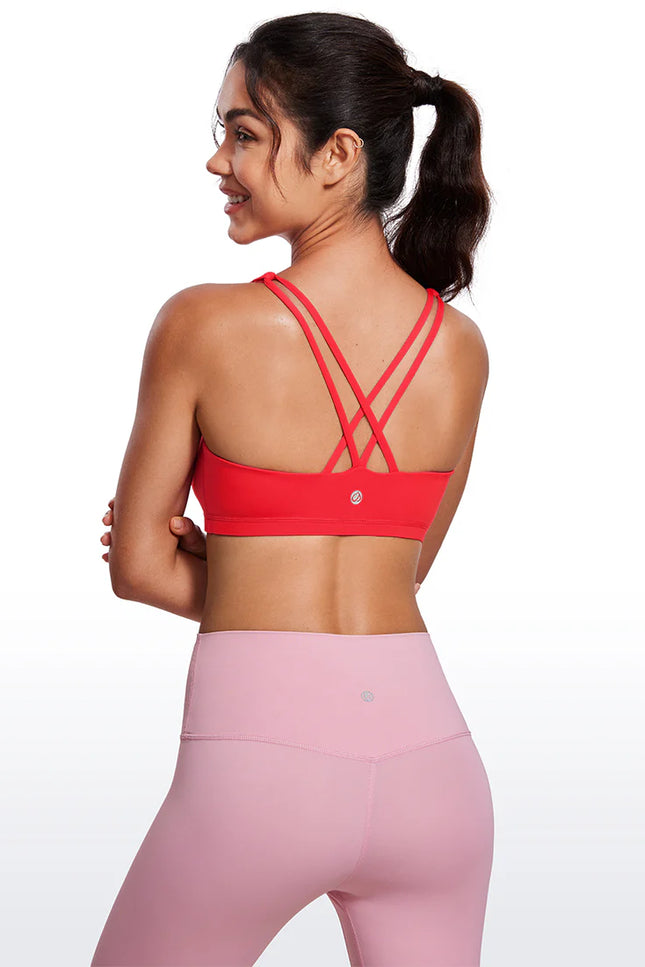 CRZ YOGA Nakedfeel Cross Back Low Cut Bra