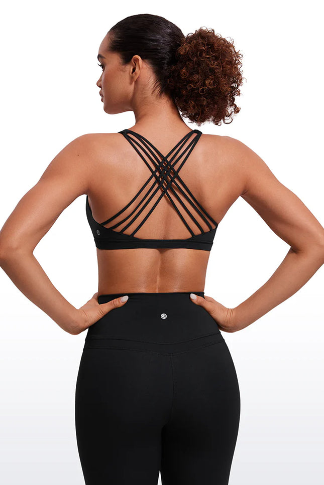 CRZ YOGA Nakedfeel Low Cut Strappy Bra (8 Straps)