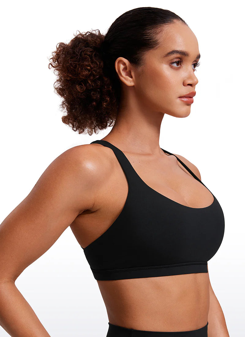 CRZ YOGA Nakedfeel Low Cut Strappy Bra (8 Straps)