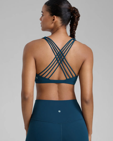 CRZ YOGA Nakedfeel Low Cut Strappy Bra (8 Straps)