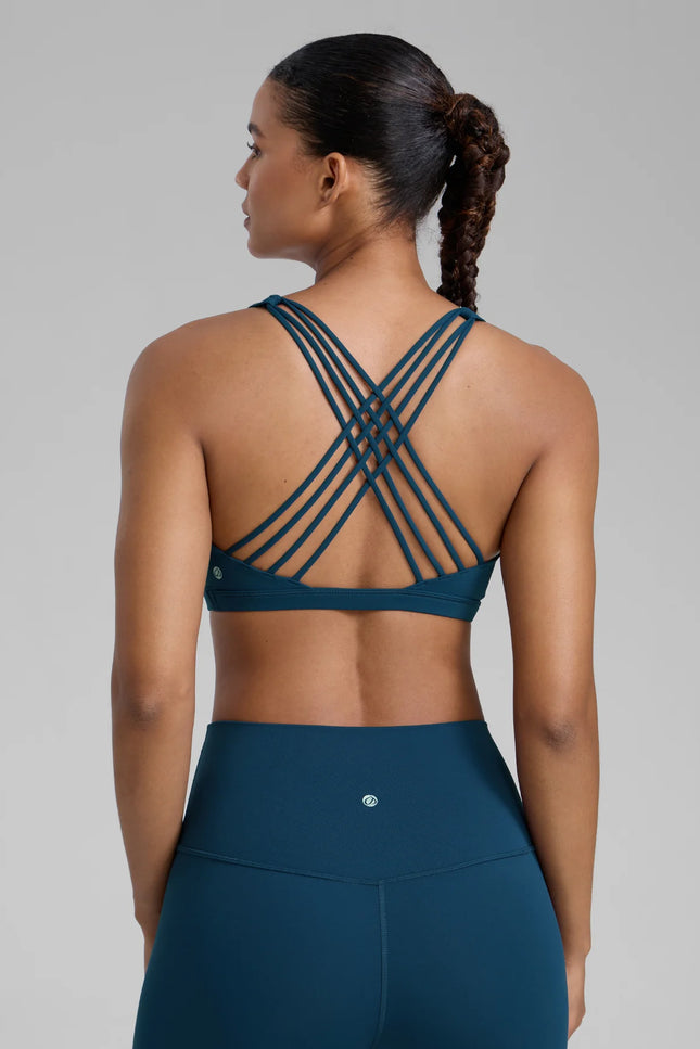 CRZ YOGA Nakedfeel Low Cut Strappy Bra (8 Straps)