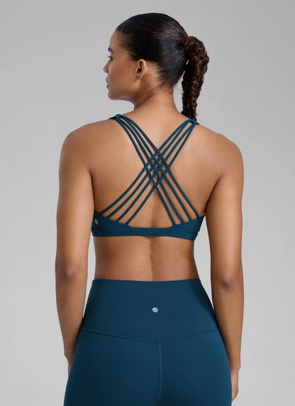 CRZ YOGA Nakedfeel Low Cut Strappy Bra (8 Straps)