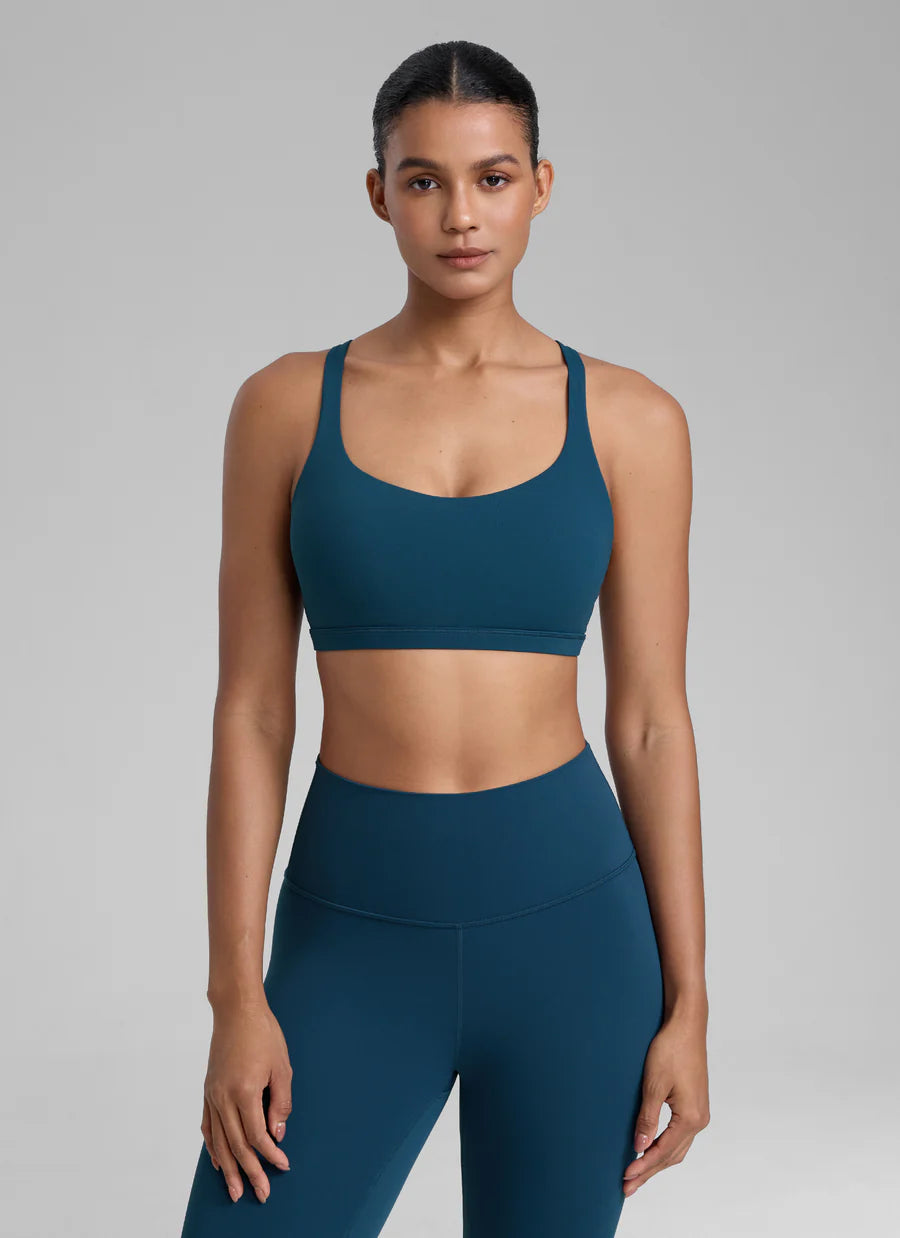 CRZ YOGA Nakedfeel Low Cut Strappy Bra (8 Straps)