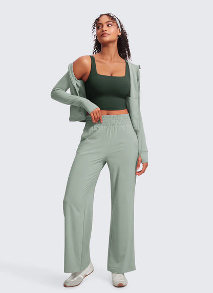 CRZ YOGA Butterluxe Square Neck Built in Bra Tank