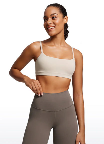 CRZ YOGA Butterluxe Adjustable Spaghetti Strap Bra