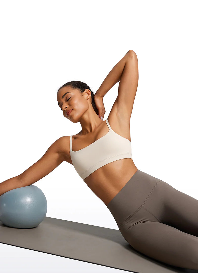 CRZ YOGA Butterluxe Adjustable Spaghetti Strap Bra