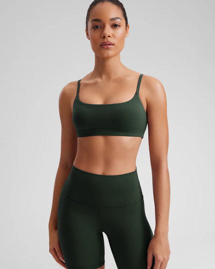 CRZ YOGA Butterluxe Adjustable Spaghetti Strap Bra