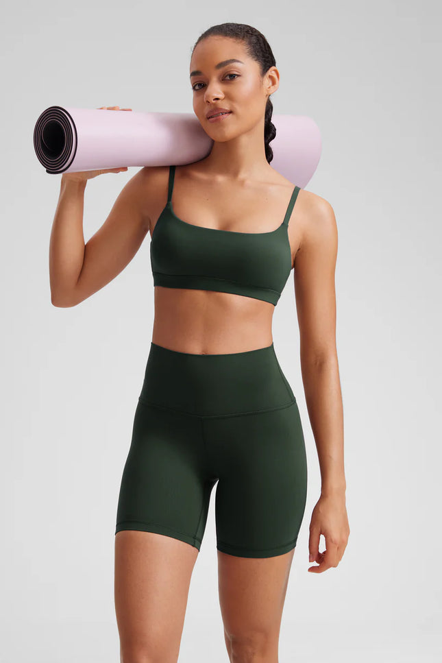 CRZ YOGA Butterluxe Adjustable Spaghetti Strap Bra