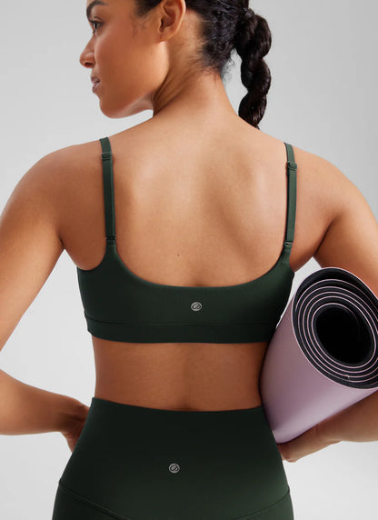 CRZ YOGA Butterluxe Adjustable Spaghetti Strap Bra
