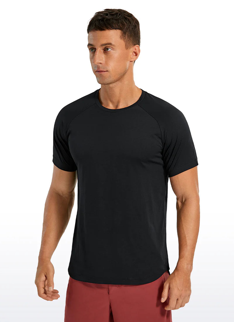 CRZ YOGA Lightweight Quick Dry Short sleeves Round Neck