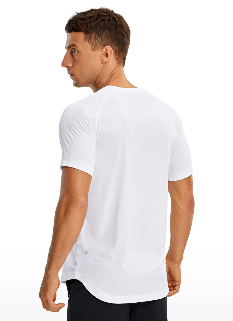 CRZ YOGA Lightweight Quick Dry Short sleeves Round Neck