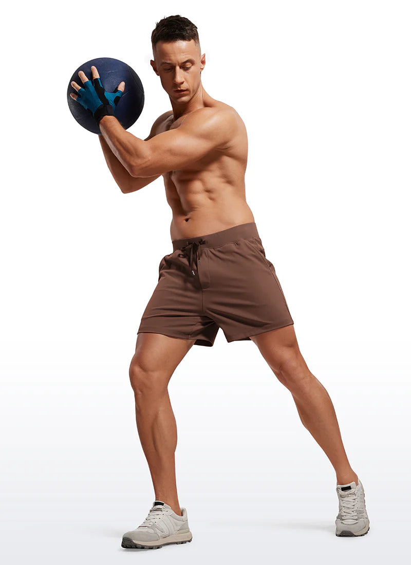 CRZ YOGA On the Travel Linerless Shorts with Pockets 5"