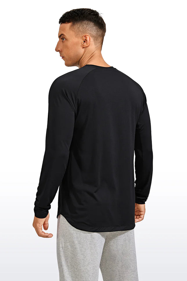 CRZ YOGA Lightweight Rounded Scallop Bottom Long Sleeves