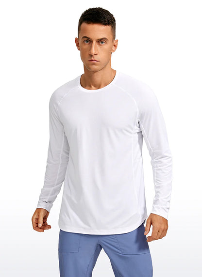 CRZ YOGA Lightweight Rounded Scallop Bottom Long Sleeves