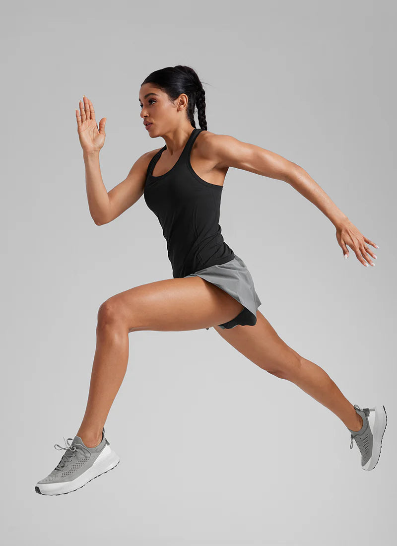 CRZ YOGA Seamless Scoop Neck Tanks Racerback