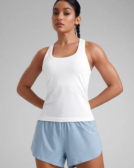 CRZ YOGA Seamless Scoop Neck Tanks Racerback