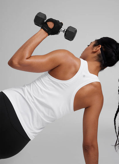 CRZ YOGA Seamless Scoop Neck Tanks Racerback