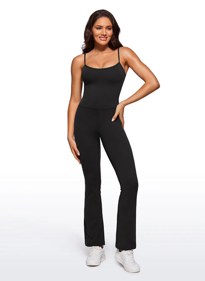 CRZ YOGA Butterluxe Flare Jumpsuits Build-in Bra Bodysuits