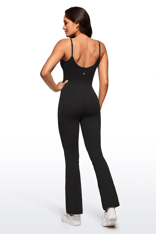 CRZ YOGA Butterluxe Flare Jumpsuits Build-in Bra Bodysuits