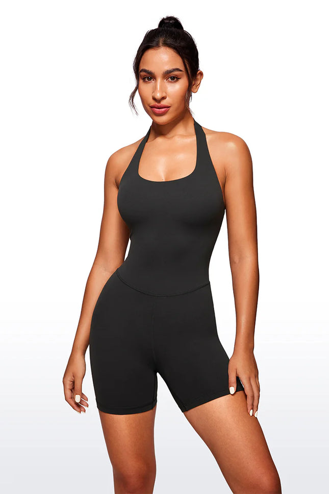 CRZ YOGA Butterluxe Halter Backless Athletic Rompers