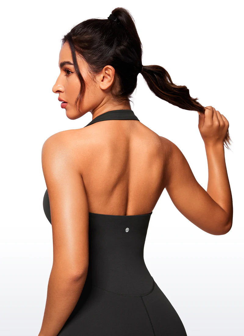 CRZ YOGA Butterluxe Halter Backless Athletic Rompers