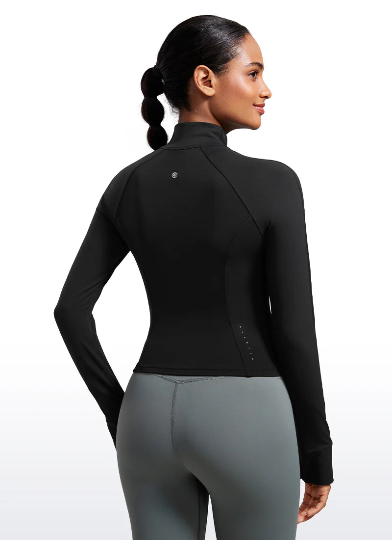 CRZ YOGA Butterluxe Waist Length Full Zip Jacket