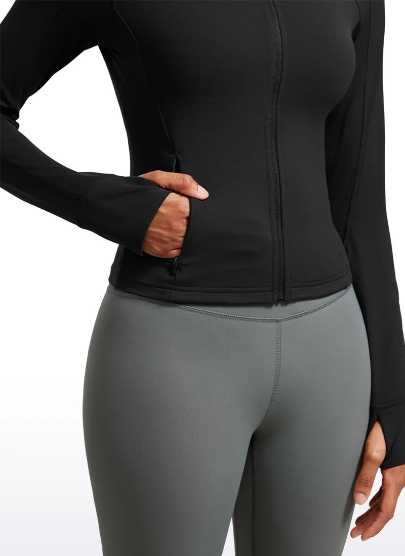 CRZ YOGA Butterluxe Waist Length Full Zip Jacket