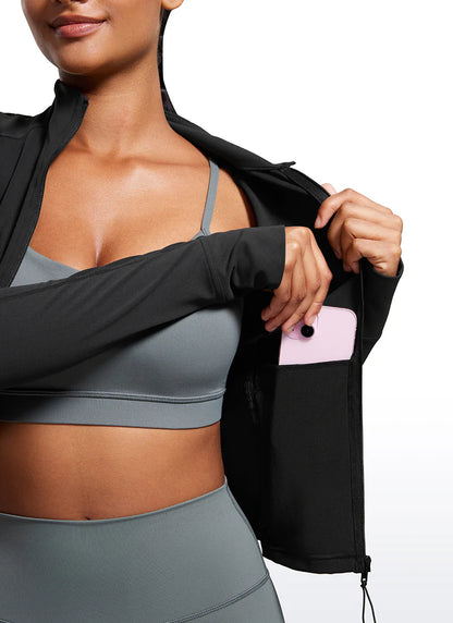 CRZ YOGA Butterluxe Waist Length Full Zip Jacket