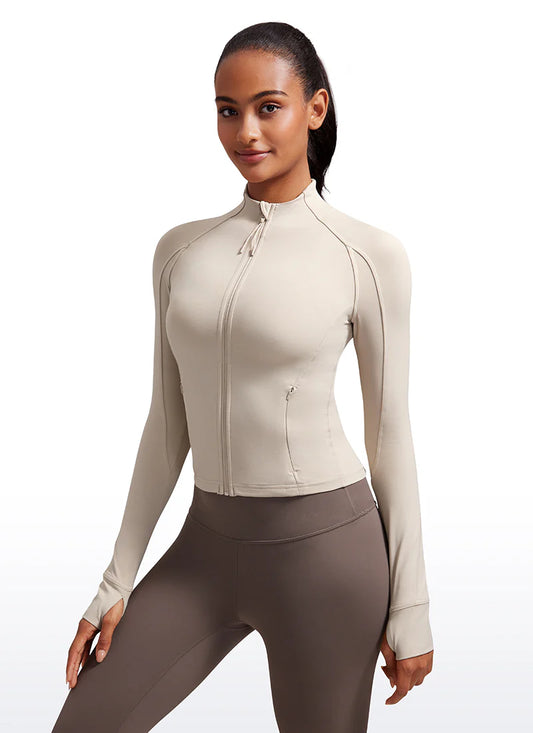 CRZ YOGA Butterluxe Waist Length Full Zip Jacket