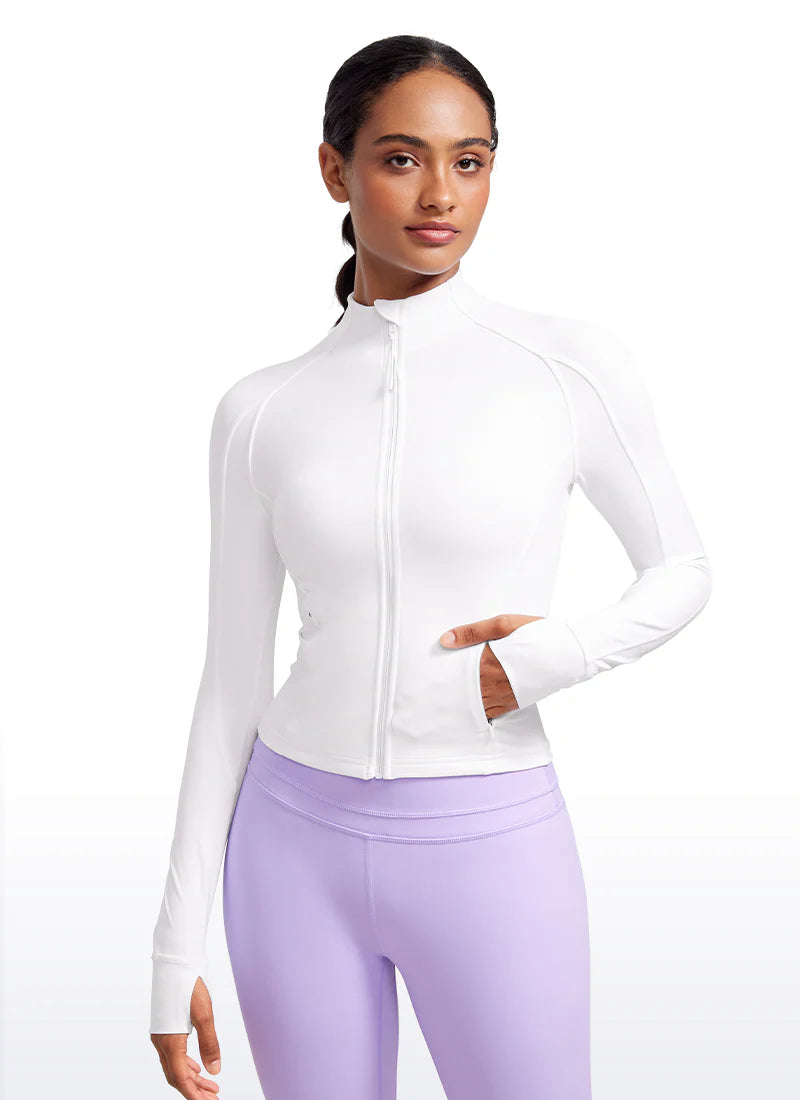 CRZ YOGA Butterluxe Waist Length Full Zip Jacket